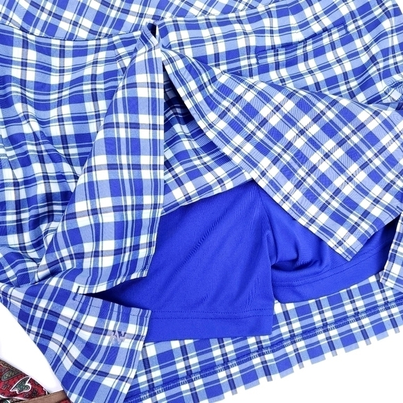 Izod Blue White Plaid Skorts Sz 12 - Picture 11 of 11